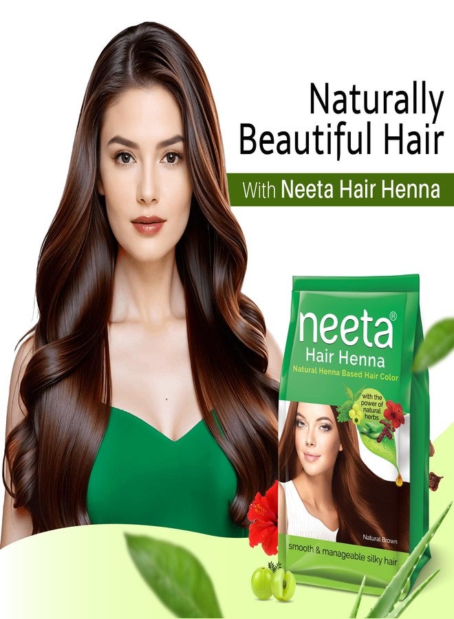 Neeta Natural Henna Based Hair Color With The Power Of Natural Herbs For Smooth & Silky Hair (125Gm Natural Brown) - Image 2