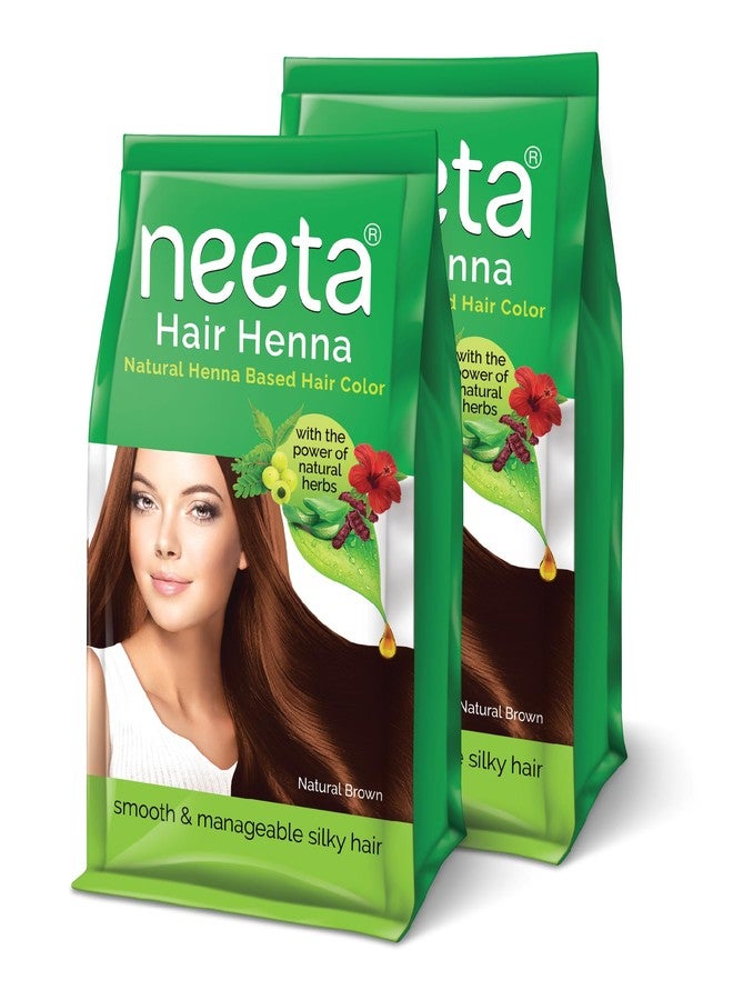 Neeta Natural Henna Based Hair Color With The Power Of Natural Herbs For Smooth & Silky Hair (125Gm Natural Brown) - Image 1