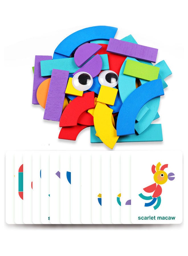 NIBEMINENT Wooden Card Shape Puzzle Set - Image 2