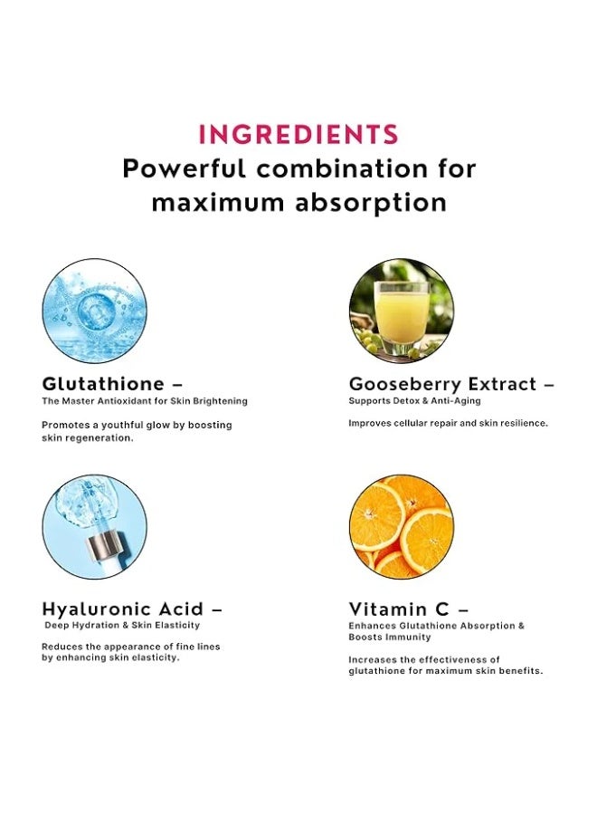 VEDAPURE Vedapure L-Glutathione Effervescent Tablets with Vitamin C & E 15 Watermelon & Strawberry Tablets - Image 2