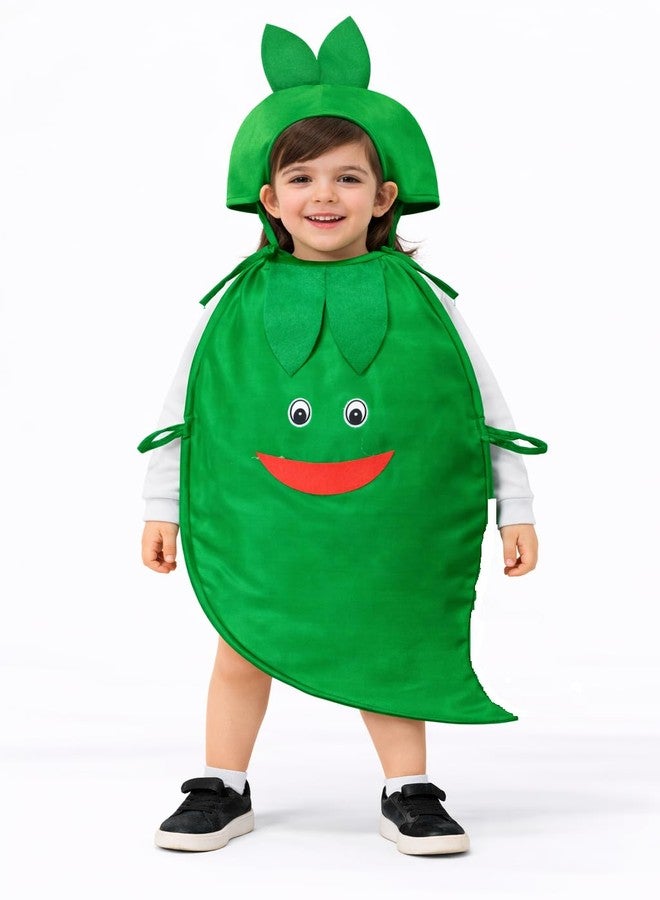 Nic Fruit And Vegetable Fancy Dress Costume For Kids | Fruit Shape Cutout For Childs | Healthy Fruits Dress (Jumpsuit Not Include) (Green Chilli, 7-8 Years) - Image 1