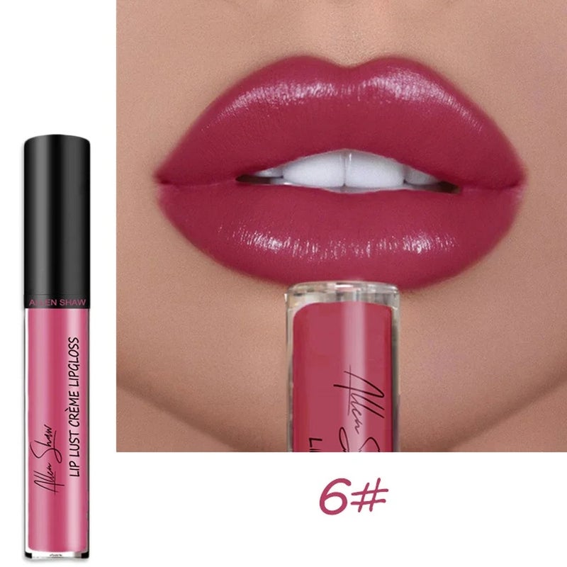 Mirror Red Brown Lip Gloss Moisturizing Lasting Sexy Red Pink Liquid Lipstick Waterproof Non-stick Cup Lip Tint Makeup Cosmetics - Image 2