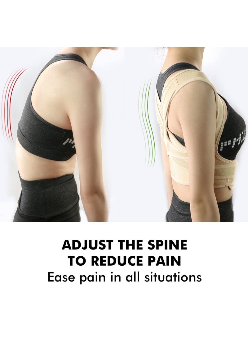 Adjustable Breathable Back Straightener for Men and Women, Posture Corrector with Clavicle Support, Neck and Shoulder Relaxation - Image 4