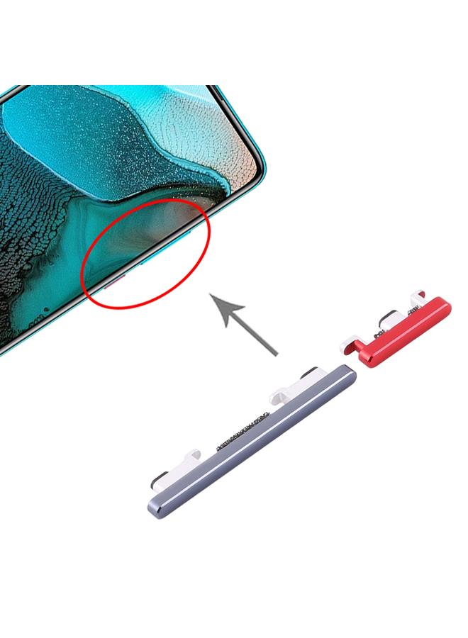 erorex Power Button and Volume Control Button for Xiaomi Redmi K30 Pro (Grey) - Image 1