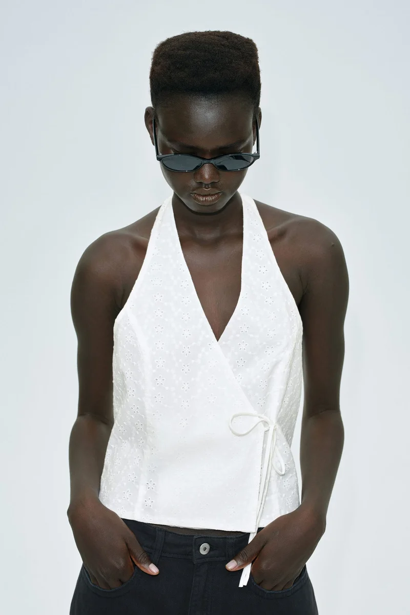 H&M Wrap halterneck top