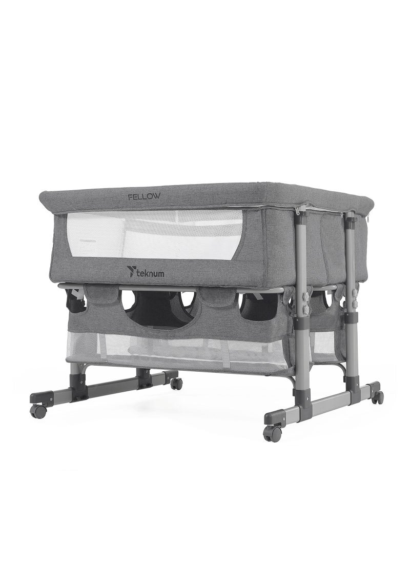 Twin Bed Side Fellow Horizontally Adjustable Base - Grey, 95x90x88 Cm - pzsku/Z19EE8793F02D575FD314Z/45/_/1685945189/fb2f4e38-4d6c-4423-a8db-bd2dac18c9d1