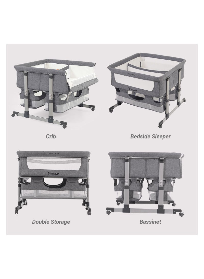 Twin Bed Side Fellow Horizontally Adjustable Base - Grey, 95x90x88 Cm - pzsku/Z19EE8793F02D575FD314Z/45/_/1685945191/3f8296f4-ab96-4117-b32b-bb7b434d49e5