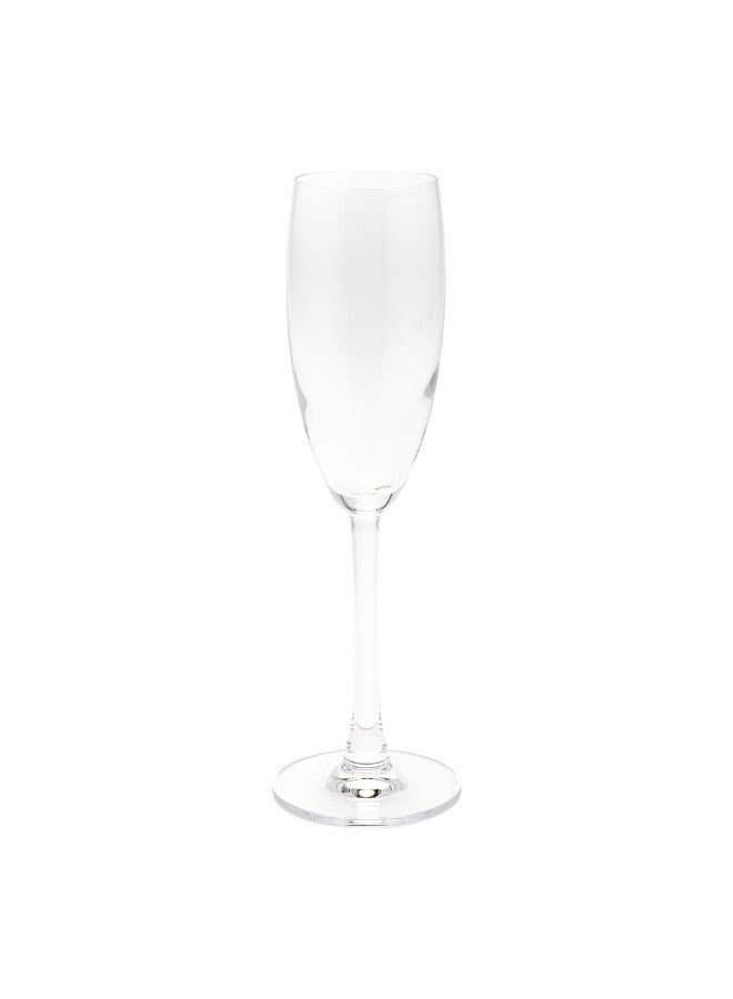 Restaurantware Voglia Nude 6 Ounce Champagne Glasses, Set Of 6 Crystal Flute Glasses - Laser-Cut Rim, Dishwasher-Safe Stemware, Fine-Blown Crystal Champagne Flutes, For Special Occasions or Everyday - Image 1