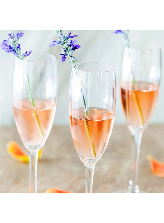 Restaurantware Voglia Nude 6 Ounce Champagne Glasses, Set Of 6 Crystal Flute Glasses - Laser-Cut Rim, Dishwasher-Safe Stemware, Fine-Blown Crystal Champagne Flutes, For Special Occasions or Everyday - Image 2