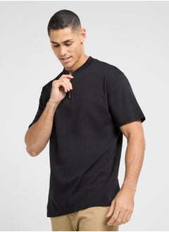 TOPMAN Oversized Fit Zip Detailed  Polo  - Image 1