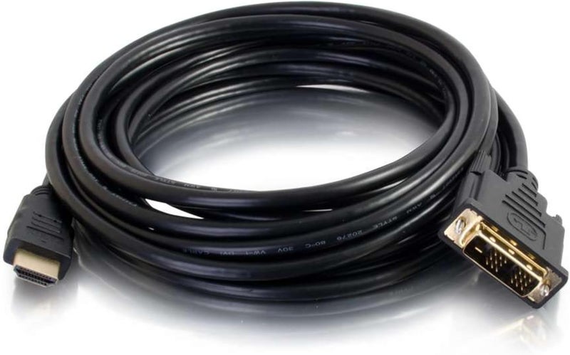 C2G Legrand - DVI to HDMI Cable, DVI-D Male to HDMI Male, Black HDMI Adapter Cable, 1.5 Meter (1.6 Feet) Bi-Directional Adapter Cable, 1 Count, 42513 - Image 2