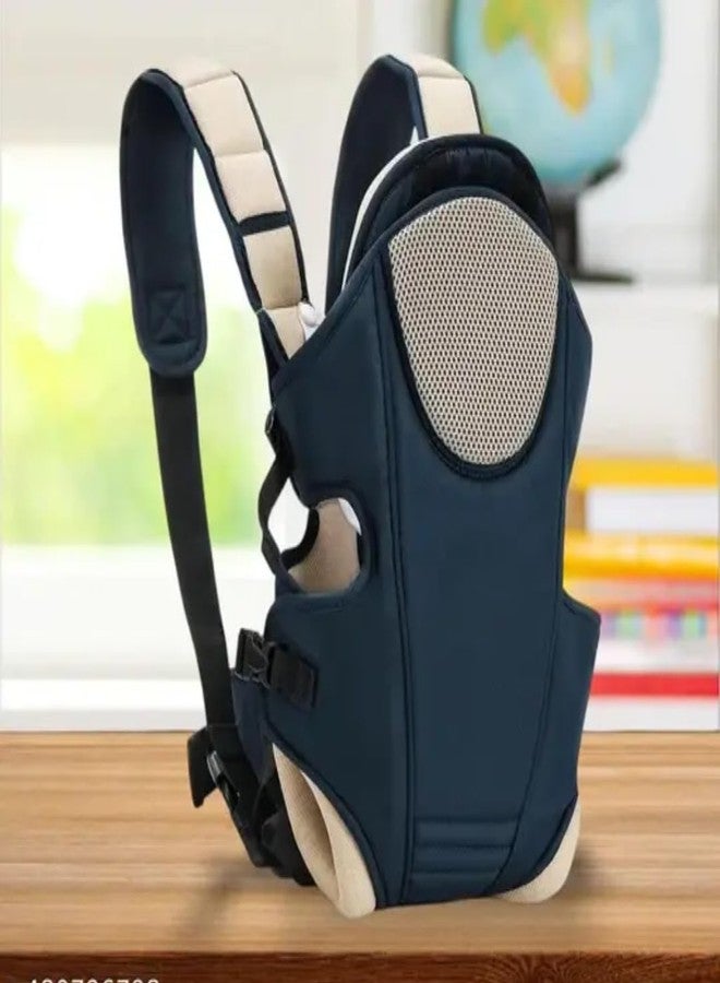 Miracle Moms 3-in-1 Ergonomic Baby Carrier - Multifunctional, Breathable & Adjustable for Newborns to Toddlers Soft, Durable & Designed for Parent & Baby Comfortable (Navy Blue) - Image 1