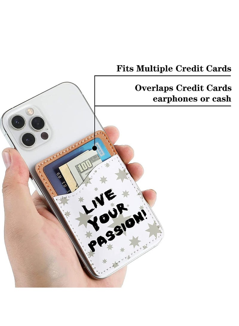 Y&D Blank Phone Wallet Pu Leather Card Holder Mobile Pocket Credit Id Case Pouch Sticking for with Adhesive Stickers (10 Pieces) - Image 3