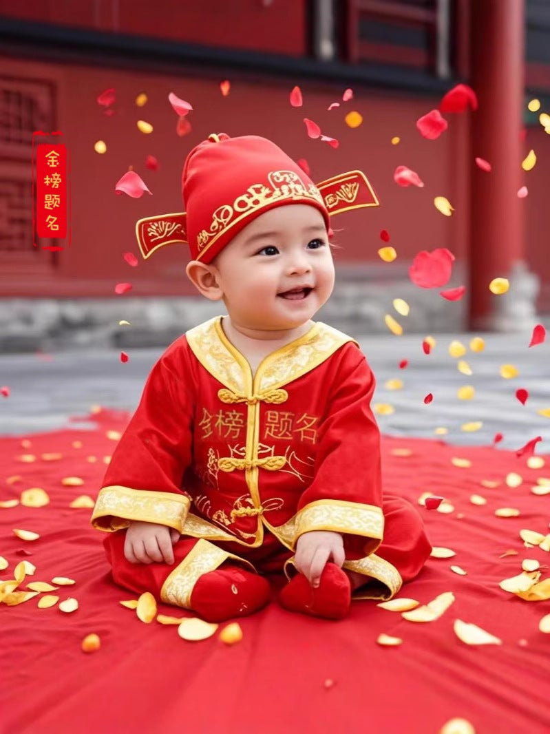 Children'S Tang Suit Full Moon Weekly Suit Summer Boys' Suit Short-Sleeved Tang Suit Chinese Style Baby Clothes - Image 4