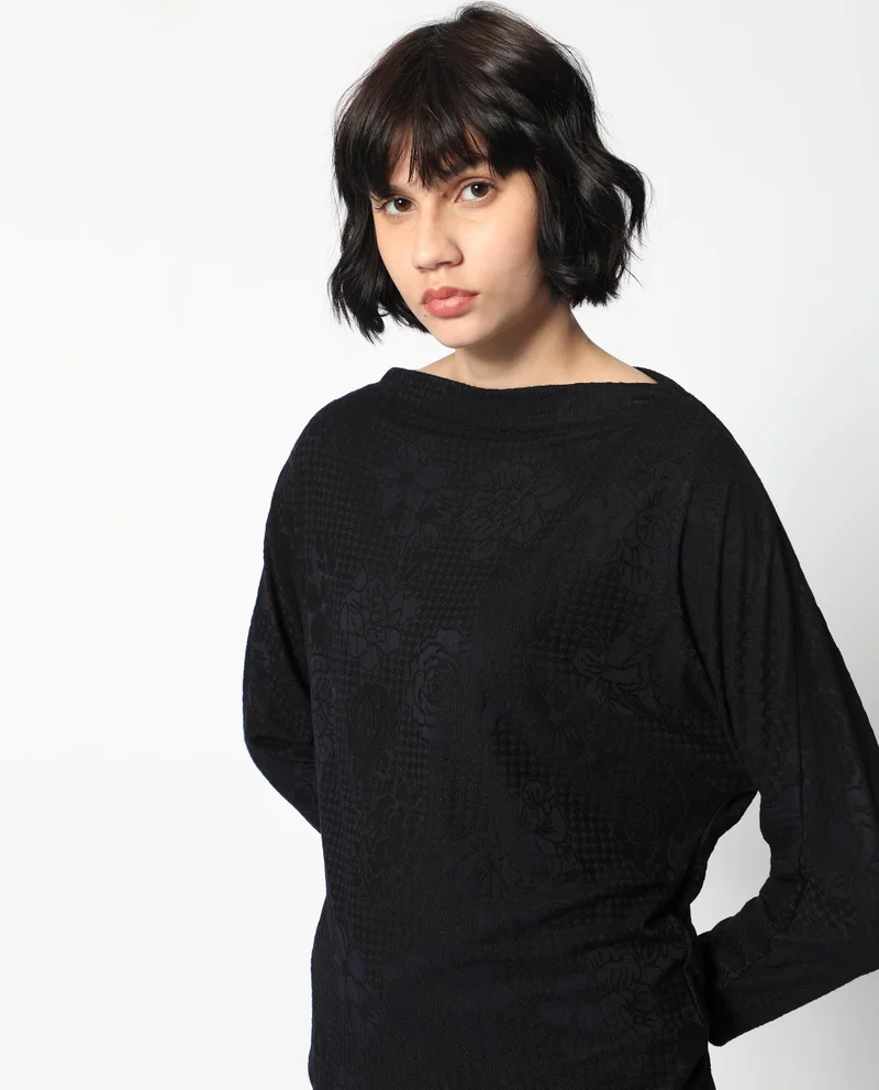 Rareism Women's Boat Neck Full Sleeve Top