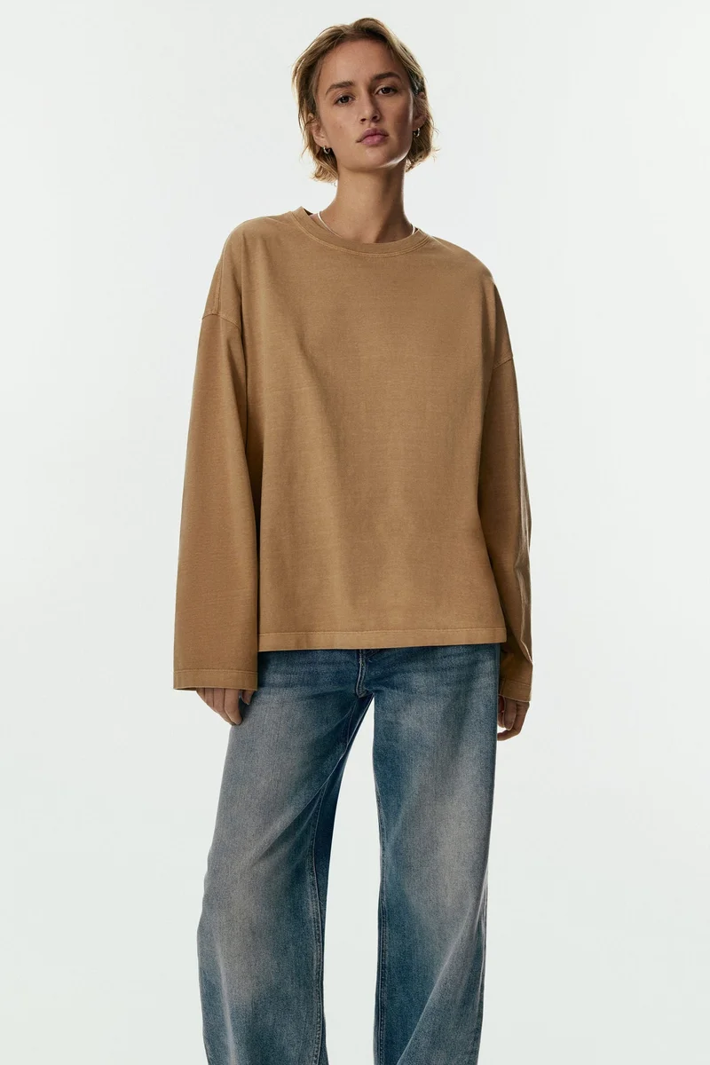 H&M Long-sleeved cotton top