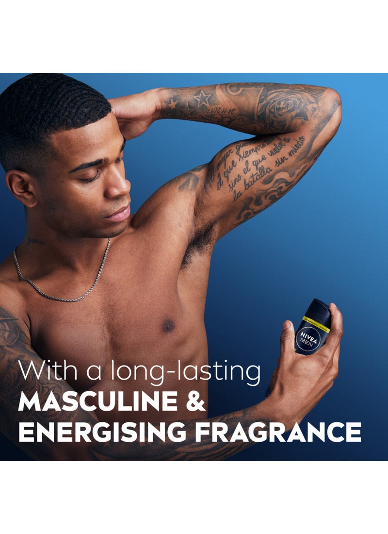 Nivea Men Deep Extreme Maxx Tech Anti Perspirant Spray With 72H Black Carbon 150ml - Image 4