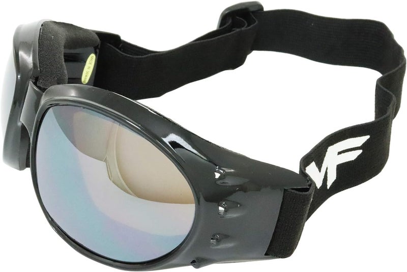 MF Vulcan Goggles with Black Frame and Driving Mirror Lens - Image 1