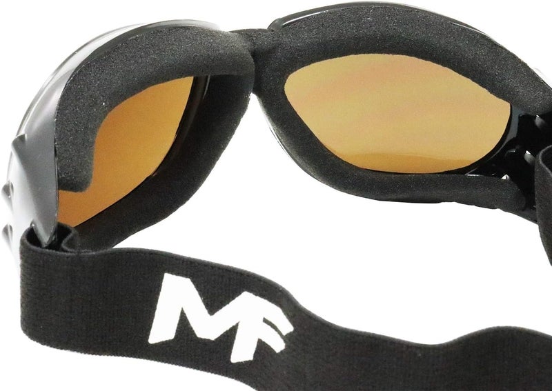 MF Vulcan Goggles with Black Frame and Driving Mirror Lens - Image 5