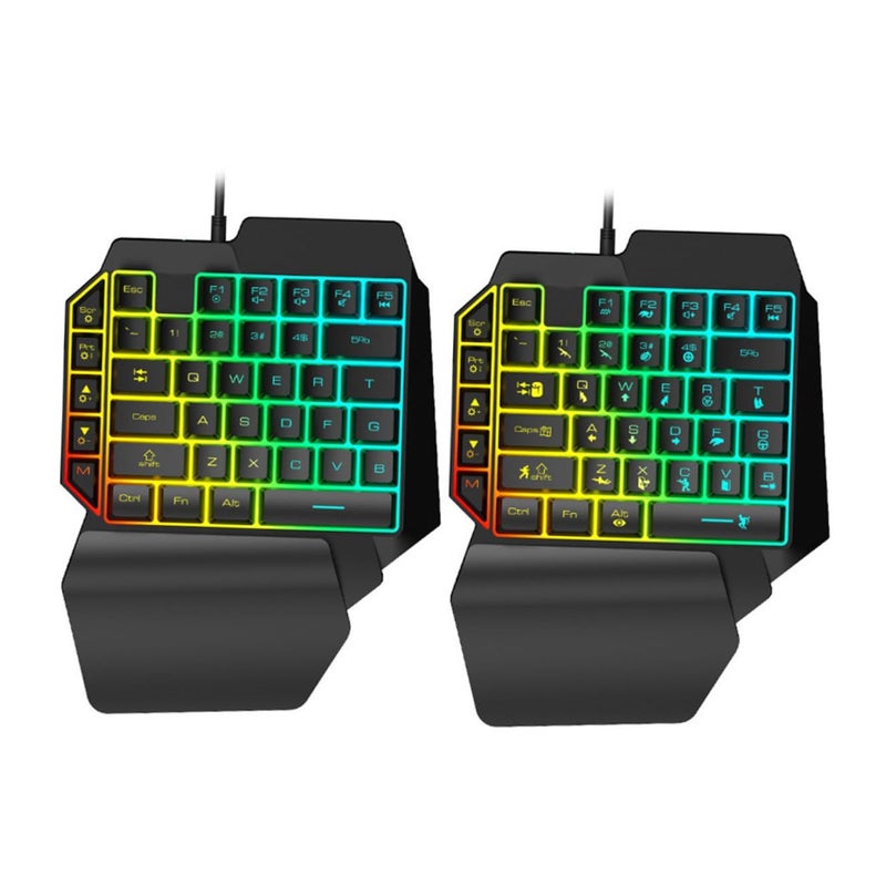 لوحة مفاتيح ميكانيكية للألعاب للعسراء بإضاءة RGB خلفية محمولة لإصدار الكمبيوتر المحمول العام - Image 2