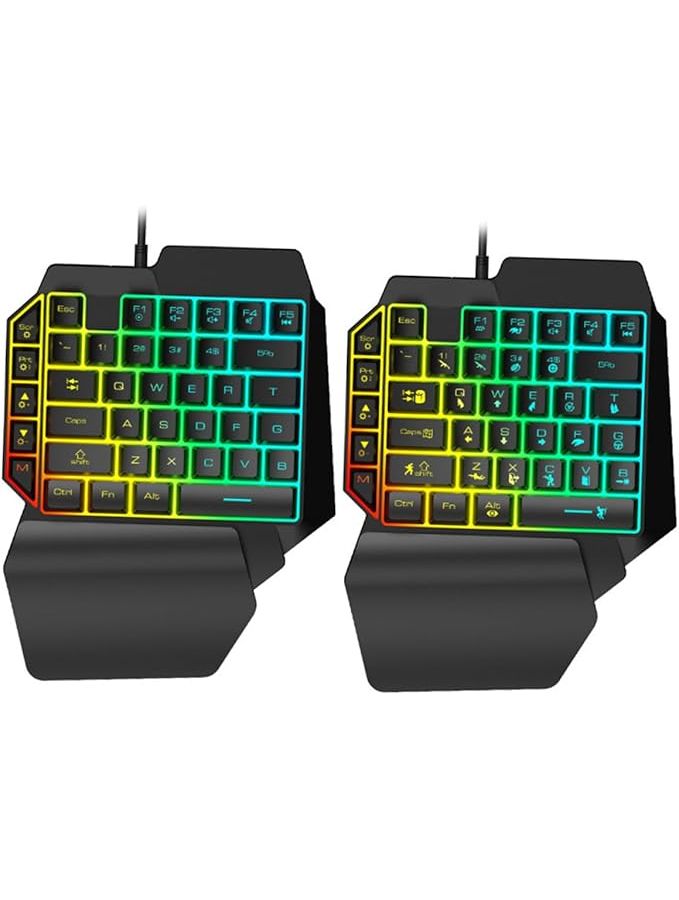 لوحة مفاتيح ميكانيكية للألعاب للعسراء بإضاءة RGB خلفية محمولة لإصدار الكمبيوتر المحمول العام - Image 1