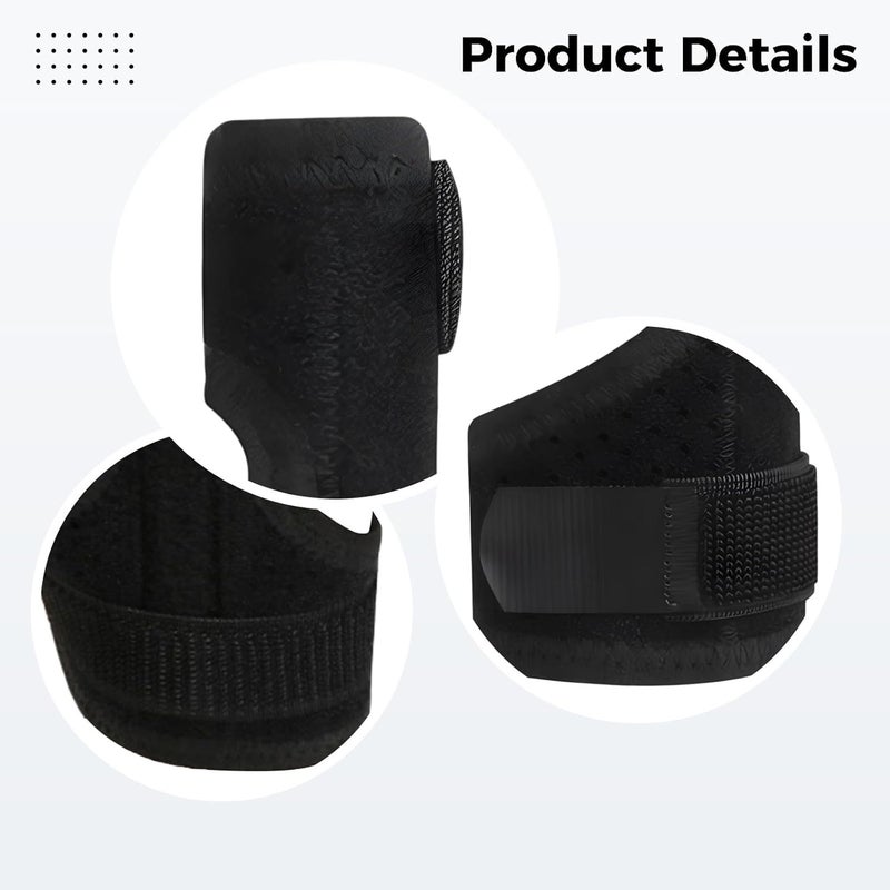 Toe Straightener & Corrector, 2 Pcs Adjustable Toe Splint, Hammer Toe, Fabric Cushioned, Broken Toe Support for Curled Overlapping Bent Toes, 7.1 X 5.9 X 0.8 in - Image 2