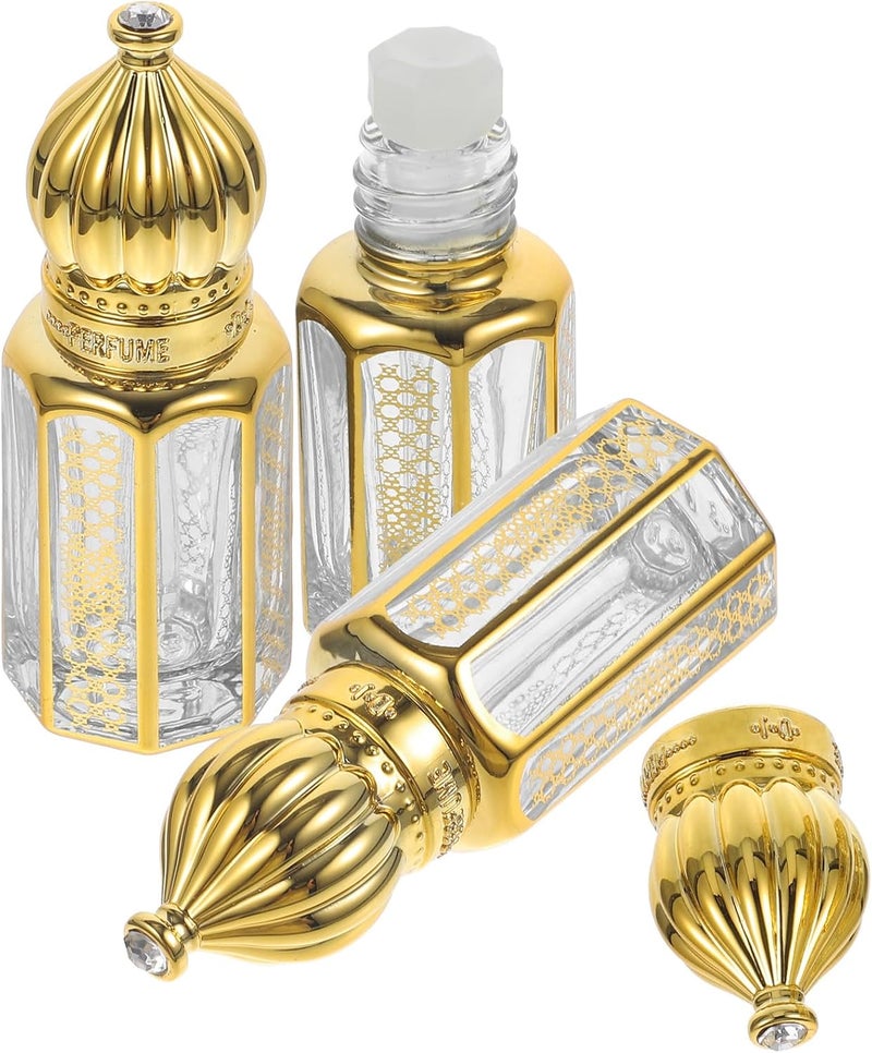 3pcs 3ml Essential Oil Glass Bottles with Dropper Portable Empty Perfume Dispensing Containers for Travel Aromatherapy - Image 1