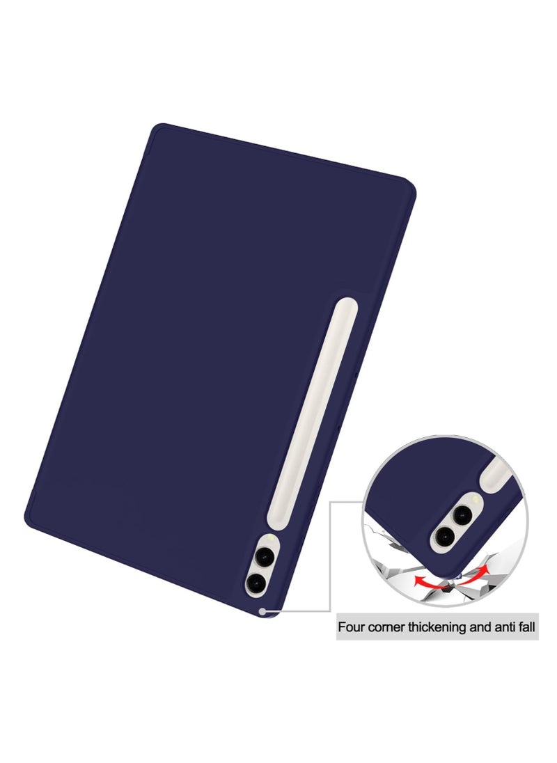 Generic Ecosystem Cover for Samsung Tab S9/S8 Ultra Cover, Soft Flexible Flip Case Cover with S Pen Holder for Samsung Galaxy Tab S9/S8 Ultra 14.6 inch Support Auto Sleep Wake (Dark Blue)  - Image 4