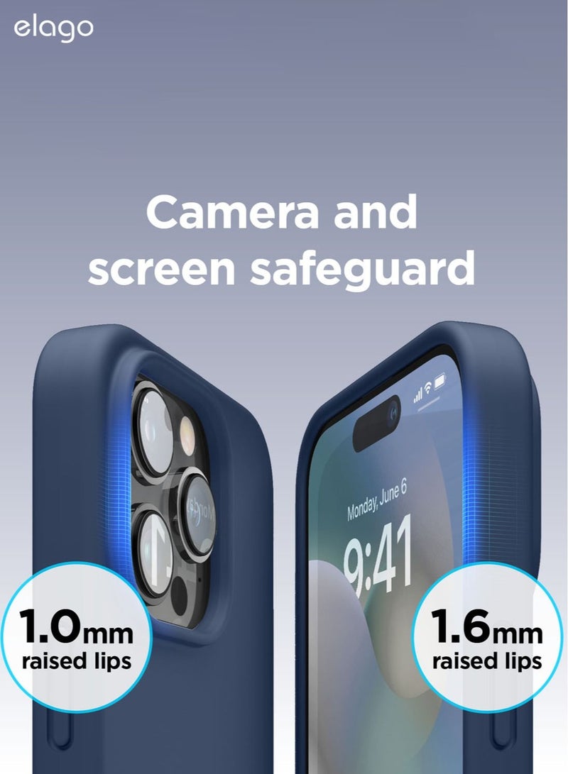 Elago Silicone Shockproof iPhone 14 Pro Max Case Cover with MagSafe - Jean Indigo - Image 4