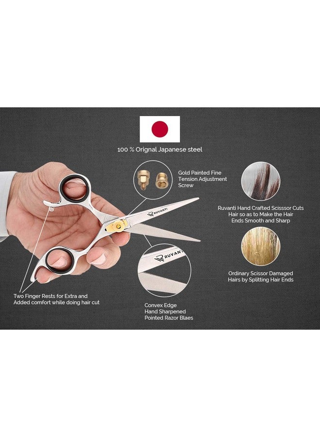 Ruvanti Left Handed Hair Cutting Scissors 6.5” - Professional Shears, Sharp Hairdressing/Haircutting Scissors for Men/Women - Image 3