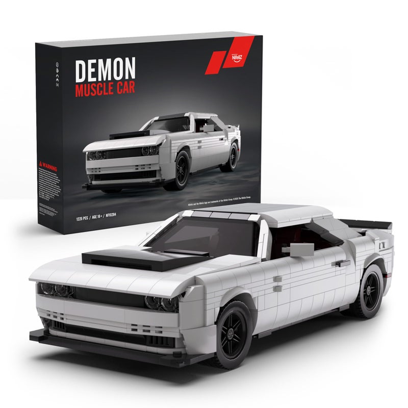 Nifeliz Demon Muscle CAR Model Set Iconic Building Toy Model for Adults Ideal Display Set for GiftGiving to Muscle Car Fans 1225 PCS NF10284 - Image 2