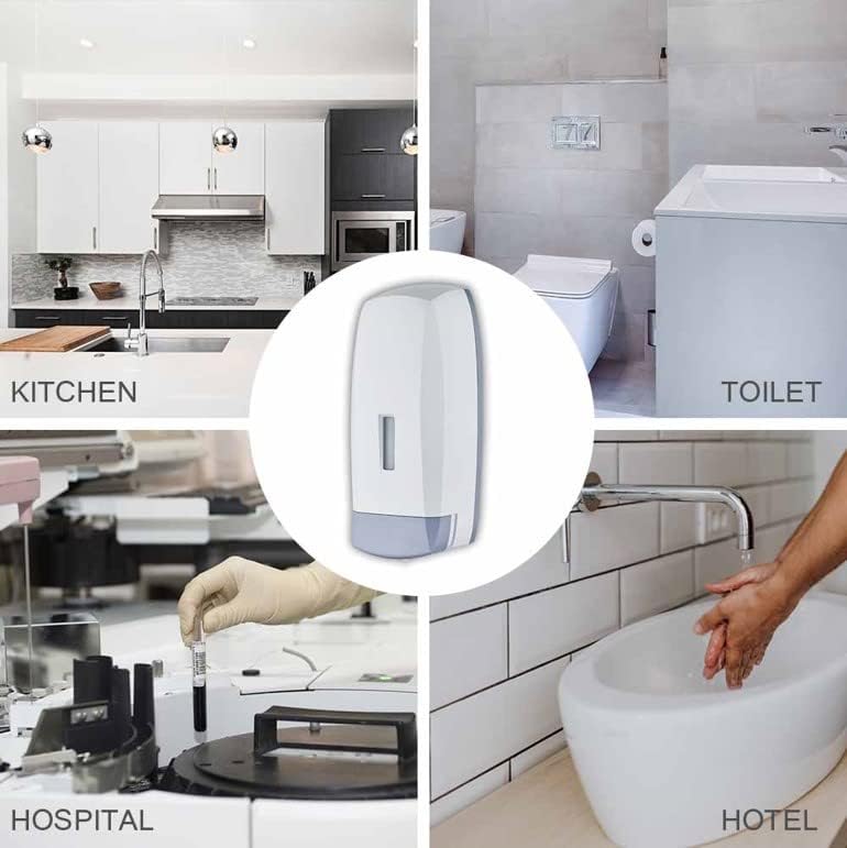 M.J. Jewellers Wall-Mounted Soap Dispenser 1000ml | Manual Kitchen Bathroom Hand Sanitizer Dispenser | Anti-Leakage Nozzle for Liquid Soap, Gel, Shampoo, Shower Gel, Lotion, and Cleaner - Image 3