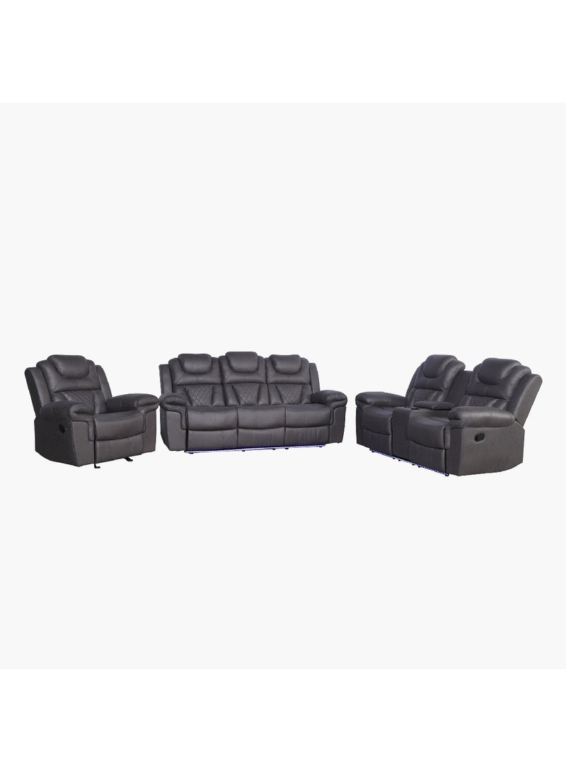 Home Box Miranda Armchair Fabric Recliner with Rocker and LED Strip 101 x 106 x 101 cm - Image 5