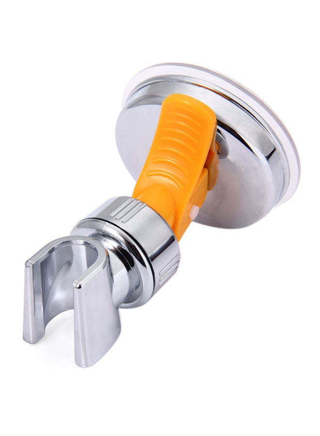 NIBEMINENT Shower Head Holder With Suction Cup Silver And Yellow 11.00 x 8.00 7.50centimeter - Image 1