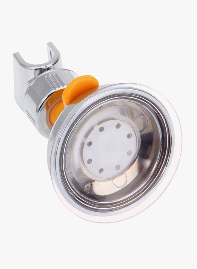NIBEMINENT Shower Head Holder With Suction Cup Silver And Yellow 11.00 x 8.00 7.50centimeter - Image 2