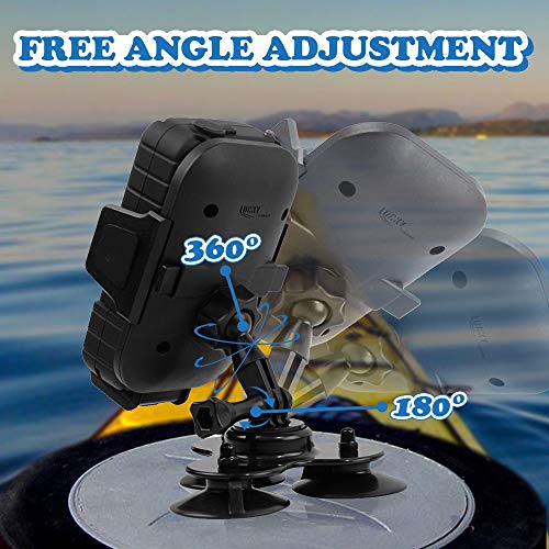 LUCKYLAKER Strong Suction Phone Mount Base Universal Marine Electronic Mount Ball Kayak Fish Finder Holder Car Fishing for Truck Boat Canoe - Image 4