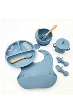 Generic Baby safe silicone dining set - 8 pieces with a practical and ergonomic design 