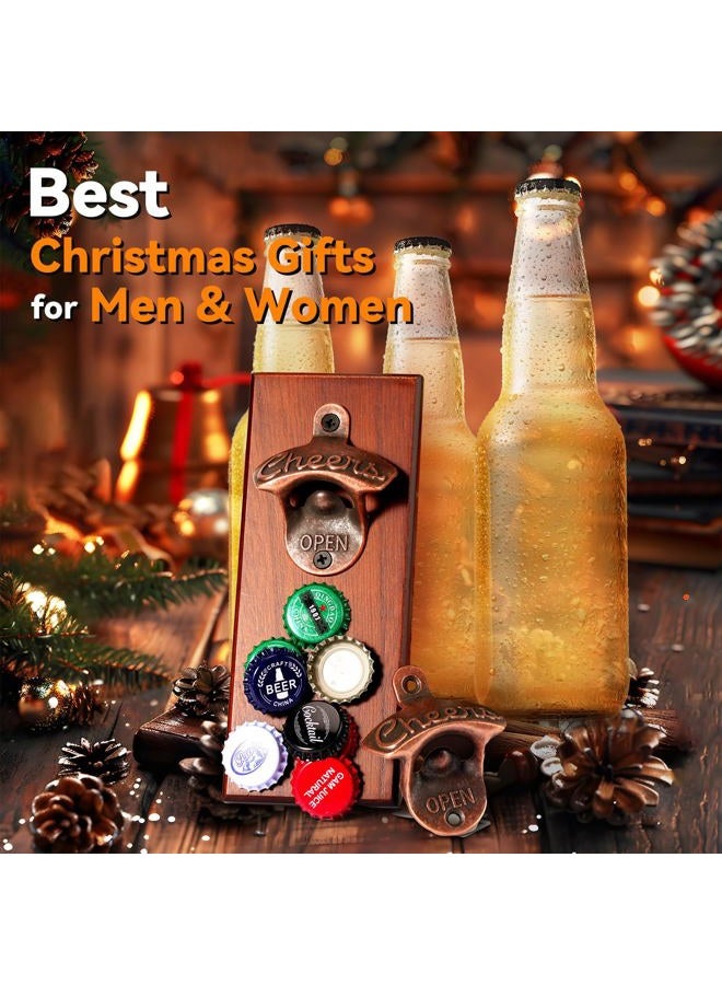 Eieymct Gifts for Men Dad, Magnetic Beer Bottle Opener Wall Mounted with Auto Catch, Unique Beer Gifts for Him Boyfriend Grandpa Husband Uncle, Cool Gadgets for Birthday Housewarming Presents - Image 2