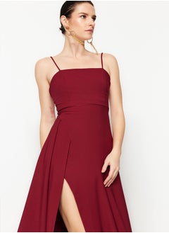 trendyol Damson Woven Long Evening Evening Dress TPRSS19FZ0511  - Image 2