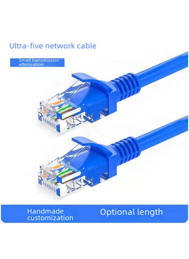 Generic Super Five High-speed Network Cable Internet Cafe Home Computer Router CAT5 Crystal Jumper-Color:Blue-Line Length:1M  - Image 2
