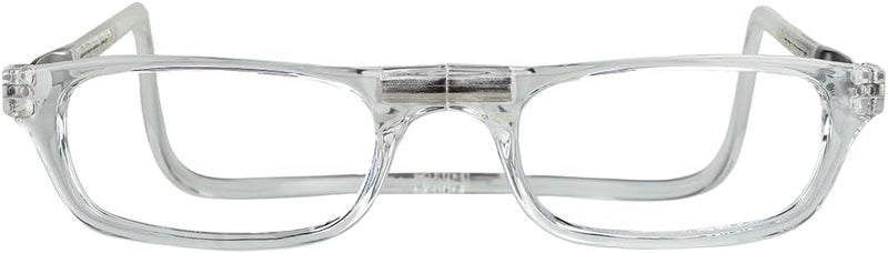 Clic Magnetic Reading Glasses with Adjustable Temples, Clear Frame, 1.75x Magnification for Men and Women - Image 2