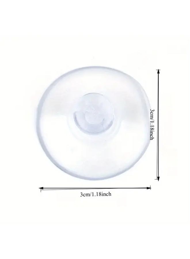50 Pcs 3cm Clear Suction Cup Hooks Damage Free Hanging For Wall Door Decor - Image 3