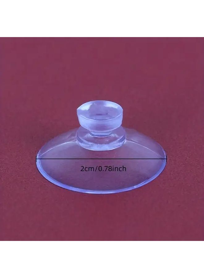 50 Pcs 3cm Clear Suction Cup Hooks Damage Free Hanging For Wall Door Decor - Image 2