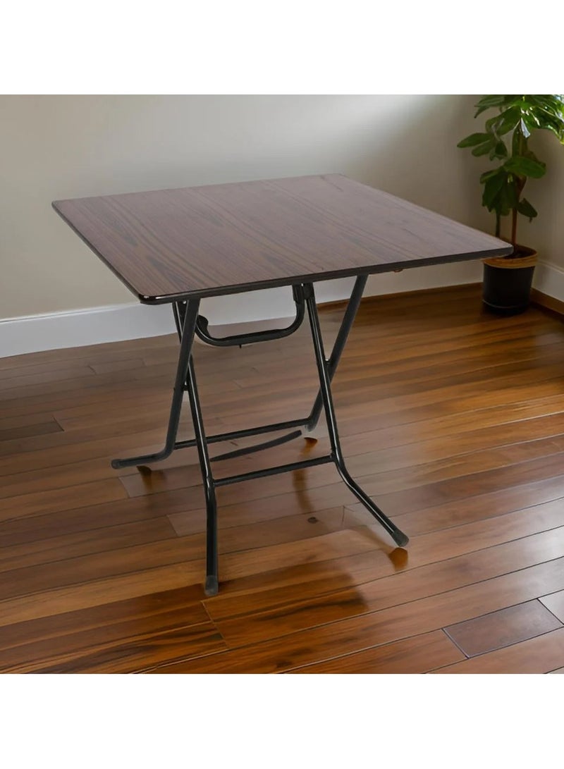 Brown folding dining table 80*80*75 - Image 1