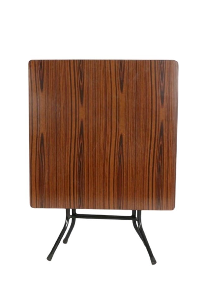 Brown folding dining table 80*80*75 - Image 2