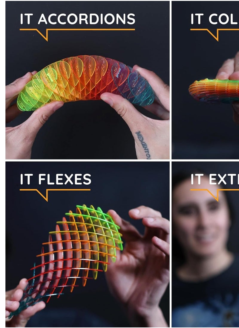 Generic - Morph Assorted Color Worm Fidget Toy, Desk Toys for Adults, Quiet Fun Interactive Sensory Toys for Adults and Kids, US Patented Large Fiji Toys, Small S - Image 1