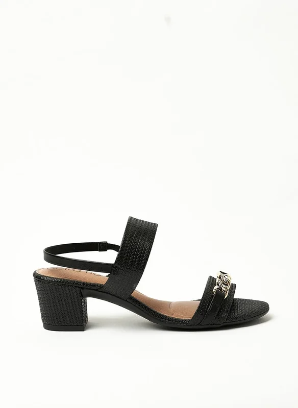 بيرا ريو Beira Rio Ladies Sandals With Back Strap Black | Made In Brazil
