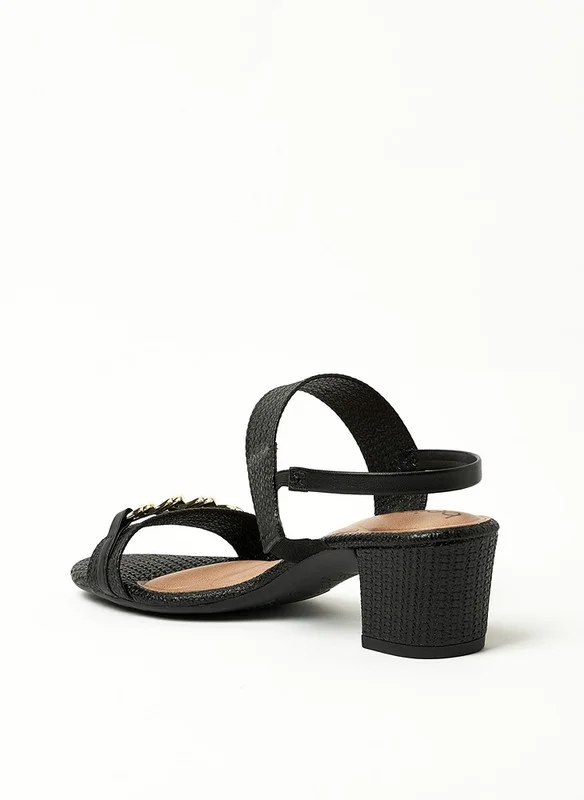 بيرا ريو Beira Rio Ladies Sandals With Back Strap Black | Made In Brazil