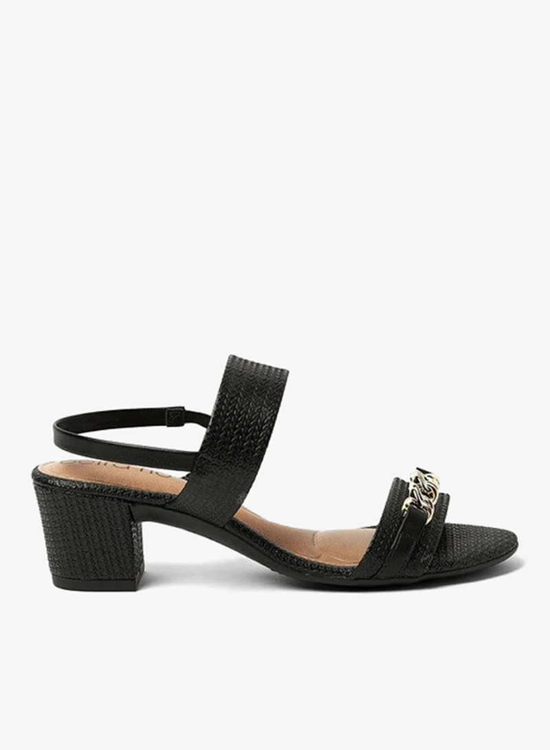 Beira Rio Ladies Sandals With Back Strap Black | Made In Brazil