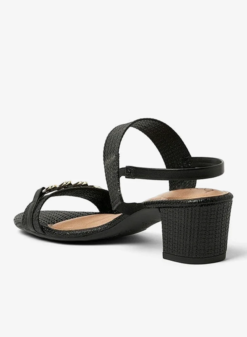 Beira Rio Black Beira Rio Ladies Sandals With Back Strap Black | Made In Brazil for Women | Best Price UAE